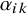 alpha Subscript i k