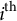 i Superscript th