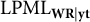 LPML Subscript bold upper W bold upper R vertical bar bold y bold t