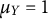 mu Subscript upper Y Baseline equals 1