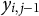 y Subscript i comma j minus 1