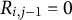 upper R Subscript i comma j minus 1 Baseline equals 0