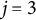 j equals 3