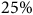 25 percent sign