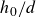 h 0 divided by d