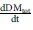 StartFraction normal d normal upper D normal upper M Subscript normal t normal o normal t Baseline Over normal d normal t EndFraction