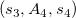 left parenthesis s 3 comma upper A 4 comma s 4 right parenthesis