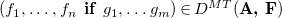 left parenthesis f 1 comma ellipsis comma f Subscript n Baseline bold i bold f g 1 comma ellipsis g Subscript m Baseline right parenthesis element of upper D Superscript upper M upper T Baseline left parenthesis bold upper A comma upper F right parenthesis