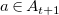 a element of upper A Subscript t plus 1