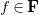 f element of bold upper F