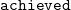 monospace achieved