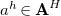 a Superscript h Baseline element of bold upper A Superscript upper H