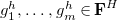 g 1 Superscript h Baseline comma ellipsis comma g Subscript m Superscript h Baseline element of bold upper F Superscript upper H