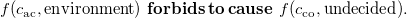 f left parenthesis c Subscript ac Baseline comma environment right parenthesis bold f bold o bold r bold b bold i bold d bold s bold t bold o bold c bold a bold u bold s bold e f left parenthesis c Subscript co Baseline comma undecided right parenthesis period