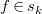 f element of s Subscript k