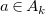 a element of upper A Subscript k