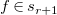 f element of s Subscript r plus 1