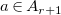 a element of upper A Subscript r plus 1