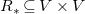 upper R Subscript asterisk Baseline subset of or equal to upper V times upper V