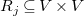 upper R Subscript j Baseline subset of or equal to upper V times upper V