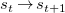 s Subscript t Baseline right arrow s Subscript t plus 1