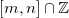 left bracket m comma n right bracket intersection double struck upper Z