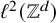 script l squared left parenthesis double struck upper Z Superscript d Baseline right parenthesis