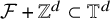 script upper F plus double struck upper Z Superscript d Baseline subset of double struck upper T Superscript d