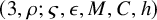 left parenthesis 3 comma rho semicolon final sigma comma epsilon comma upper M comma upper C comma h right parenthesis