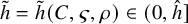 ModifyingAbove h With tilde equals ModifyingAbove h With tilde left parenthesis upper C comma final sigma comma rho right parenthesis element of left parenthesis 0 comma ModifyingAbove h With caret right bracket