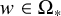 w element of normal upper Omega Subscript asterisk