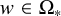 w element of normal upper Omega Subscript asterisk