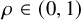 rho element of left parenthesis 0 comma 1 right parenthesis