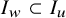 upper I Subscript w Baseline subset of upper I Subscript u
