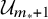script upper U Subscript m Sub Subscript asterisk Subscript plus 1