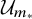 script upper U Subscript m Sub Subscript asterisk