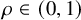 rho element of left parenthesis 0 comma 1 right parenthesis