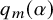 q Subscript m Baseline left parenthesis alpha right parenthesis