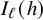 upper I Subscript script l Baseline left parenthesis h right parenthesis