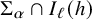 normal upper Sigma Subscript alpha Baseline intersection upper I Subscript script l Baseline left parenthesis h right parenthesis