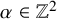 alpha element of double struck upper Z squared