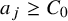 a Subscript j Baseline greater than or equals upper C 0