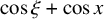cosine xi plus cosine x