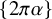 StartSet 2 pi alpha EndSet