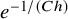 e Superscript negative 1 divided by left parenthesis upper C h right parenthesis
