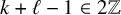 k plus script l minus 1 element of 2 double struck upper Z