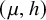 left parenthesis mu comma h right parenthesis