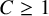 upper C greater than or equals 1