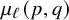mu Subscript script l Baseline left parenthesis p comma q right parenthesis