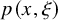 p left parenthesis x comma xi right parenthesis